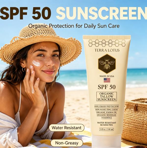 Physical Sunscreen Mineral - كريم واقي من الشمس عضوي بعامل
